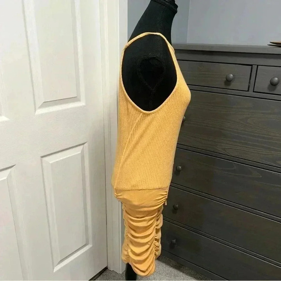 Free People Yellow Ruched Dress - Picture 5 of 8